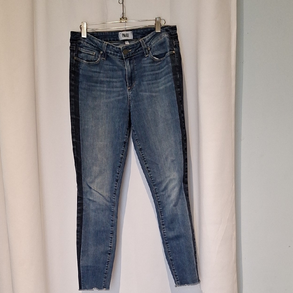 Paige Verdugo Ankle Two Tone Skinny Jean Size 31